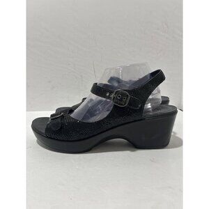 Dansko Sandals Womens Joanie Black Snake Print Leather Straps Size 42 us 11